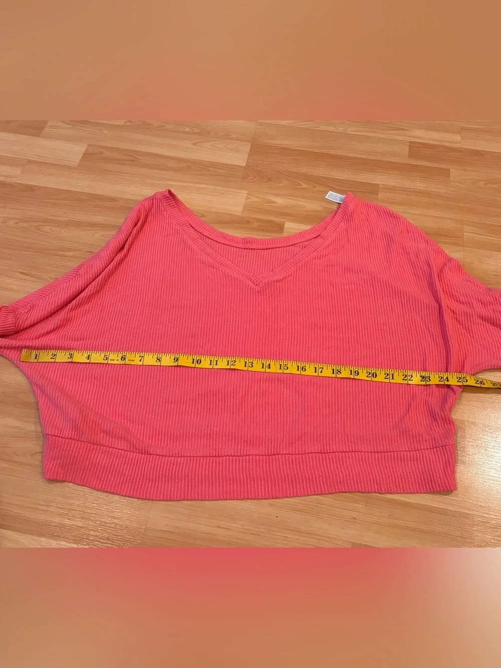 5/$25 Auden Ribbed V-Neck Crop Top & Lounge Shorts Set - Coral Pink